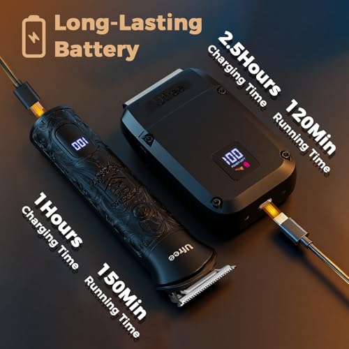 Ufree Beard Trimmer for Men, Foil Shaver Electric Razor, Shavers for Body Face Nose Ear, Cordless Hair Trimmer, Professional Hair Clippers, Mustache Grooming Kit Birthday Gifts for Men