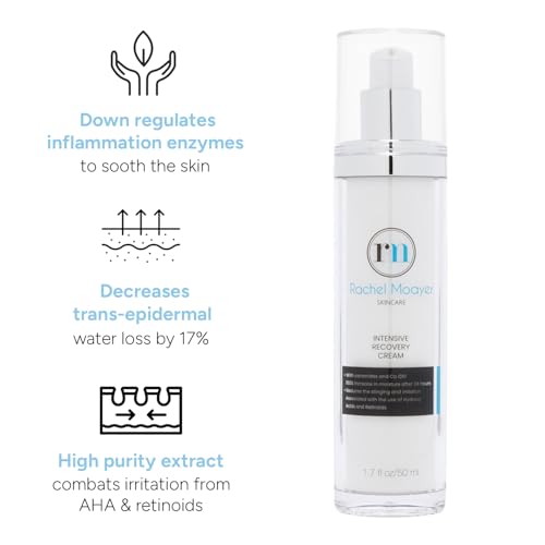Rachel Moayer Intensive Recovery Cream, Ultra Hydrating Face Cream for Sensitive Skin, Reduces Redness & Irritation from AHAs and Retinoids, Barrier Repair Moisturizer For All Skin Types - 1.7 oz