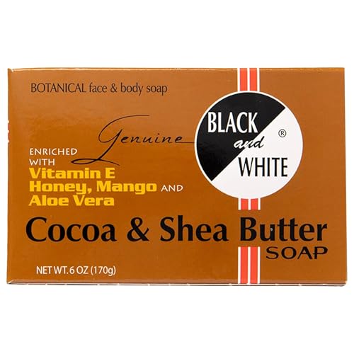 Black and White Cocoa & Shea Butter Soap 6.1 oz