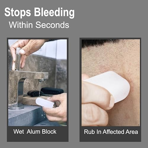 Jack Shaver¢ç Natural Alum Block in Plastic Case (107 g./3.7 oz.) Aftershave Blood Stopper Antiseptic Astringent Soothing Solution for Shaving Razor Burn Relief