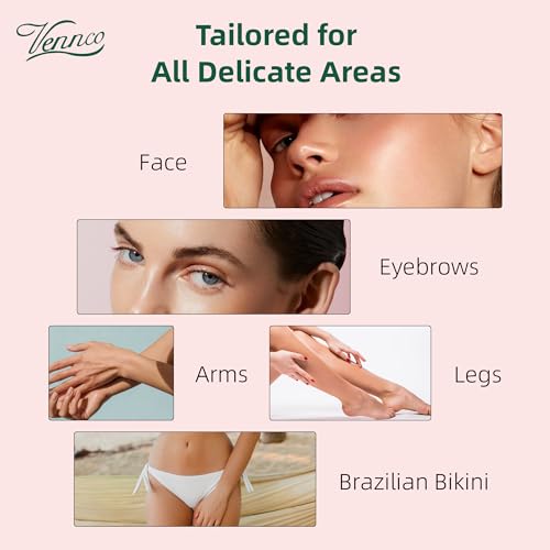 Waxing Kit for Women Men + 1lb Wax Beans with Cherry Blossom for Sensitive Skin for Facial, Eyebrows, Arms, and Brazilian Area for Home Use