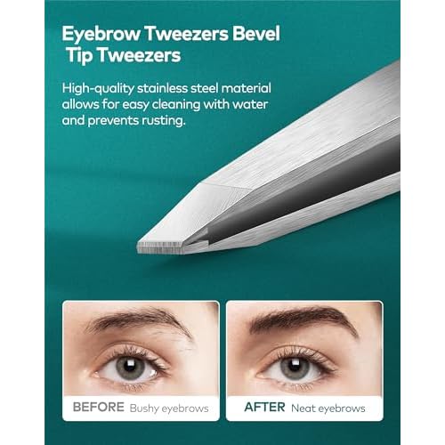MR.GREEN Tweezers For Women Facial Hair, Professional Precision Eyebrow Tweezers for Women and Men,