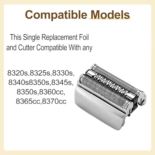 Series 8 Replacement Head 83m for Electric Shaver, S8 Replacement Head Compatible with Razor New Generation 8370cc, 8340s, 8350s, 8467