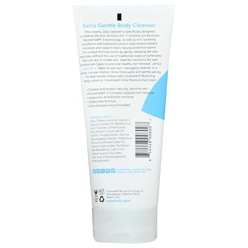 Ceramedx - Extra Gentle Body Cleanser | Natural Ceramide Cleanser for Dry, Sensitive Skin | Cruelty Free, Vegan & Fragrance Free | 6 fl oz