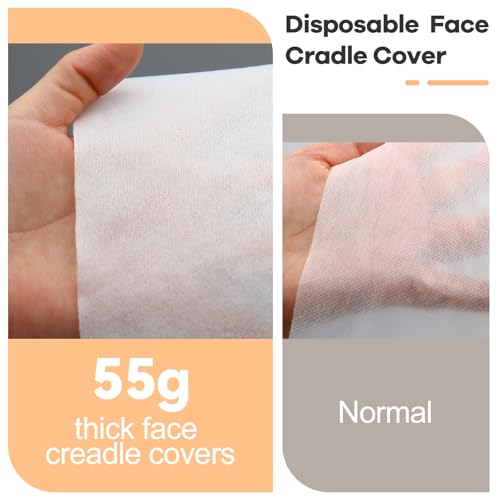 Disposable Face Cradle Covers?Medical-Grade, SPA Face Rest Covers Headrest Covers for Massage Tables Massage Chairs 16x 12inches/ 40 x 30 cm (200pc Large face Cover)