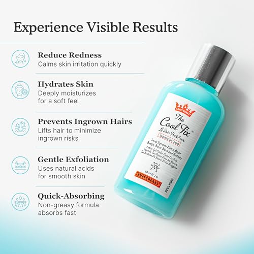 Shaveworks The Cool Fix Aftershave for Women: Pubic Hair Removal, Razor Bumps, Razor Burns, Ingrown Hair Treatment ? After Shaving Post Waxing Bikini Area Moisturizing Skin Care Gel 2 Fl Oz