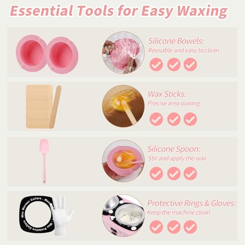 Double Wax Warmer Machine, Yofuly Professional Digital Waxing Kit for Women Hair Removal, Electric Hard Wax Pot Heater with Sticks and Collars for Home Spa Beauty Salon Esthetician Use
