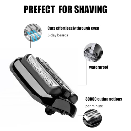 53B Series 5 Replacement Shaver Head Compatible with Braun S5 Replacement Head,53B Blades for Braun Series 5/Series 6 Electric Razor for S6 Replacement Foil and Cutter for 6020s,5020s,5018s