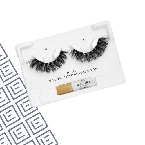 Eylure Salon Extension Look False Eyelashes, Volume No. 111, 1 Pair (Pack of 2)