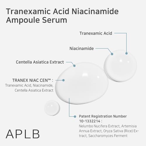 APLB Tranexamic Acid Niacinamide Ampoule Serum | TRANEX NIAC CEN¢â 34.8% 1.35 FL.OZ/Korean Skincare, Blemish care, Dark spot, Helps with skin discoloration