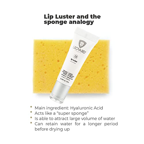 Lip Luster Hyaluronic Acid Lip Balm Hydrating Lip Serum - Organic Natural Lip Hydrating Treatment, Moisturizing Lip Serum, Reduce Dryness Lip Lines Lip Enhancer For Fuller Plump Lips (1 Pack)