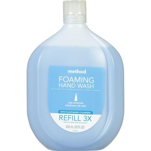 Method Foaming Hand Soap Refill, Sea Minerals, Recyclable Bottle, Biodegradable Formula, 28 oz, (Pack of 2)