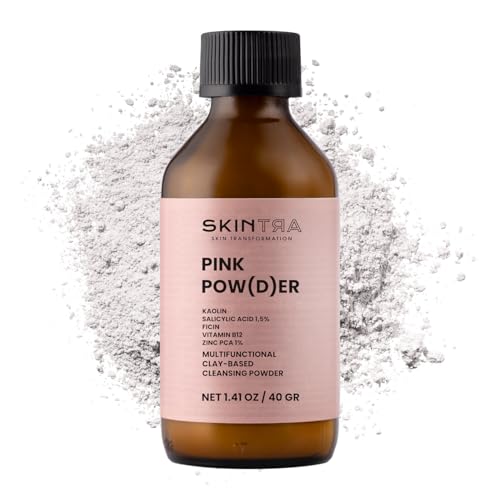 Pink Pow(d) er ? Multi-Functional Enzyme Powder Cleanser with Salicylic-Acid, Rice Powder and Clay ? 3-in-1 Face Wash, Exfoliator & Face Mask ? Vegan, 40 g / 1.41 Fl. Oz