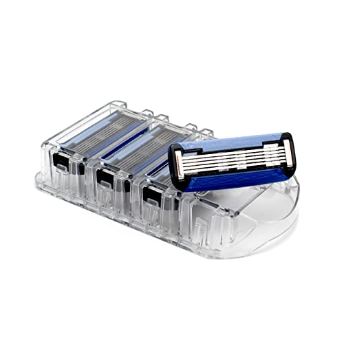 Preserve Shave 5 Five Blade Refillable Razor, Made from Recycled Materials, Neptune Green and Preserve Five Blade Replacement Cartridges for Preserve Shave Five Recycled Razor (4 Count) Bundle