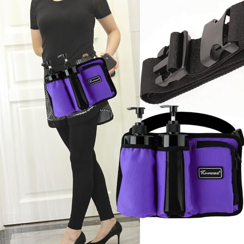 Tuhaoge Massage Bottle Bag Massage Oil Holster Lotion Holster Massage Therapist Massage Oil Holster Massage Lotion (TH3KD-Purple)