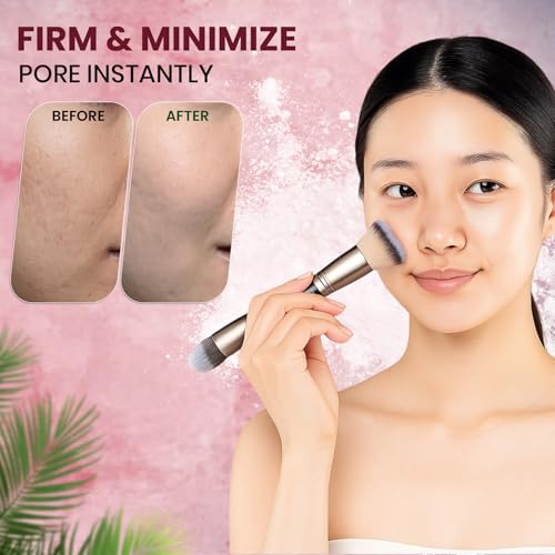 Club Suppin Translucent Setting Powder Foundation & Overnight Skincare, Makeup Setting Powder & Finishing Powder for Face with Shea Butter, Amino Acids & Aloe Extract by Japanese Skincare PASTEL ROSE