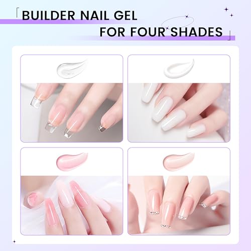 Hard Gel Builder Gel for Nails Long-lasting Strong Hand Nude 3D Sculpting for Nail Extension 5.3fl.oz (nude, 5.3fl.oz)