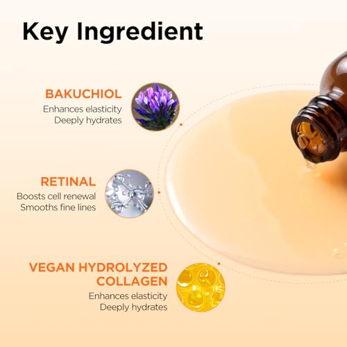 P.CALM Retinolagen Cleanser & Ampoule | Pore Tightening Glass Skin Cleanser & Serum with Micro Dosing Retinal, Vegan Hydrolyzed Collagen, Bakuchiol, PHA | Vegan Korean Skincare
