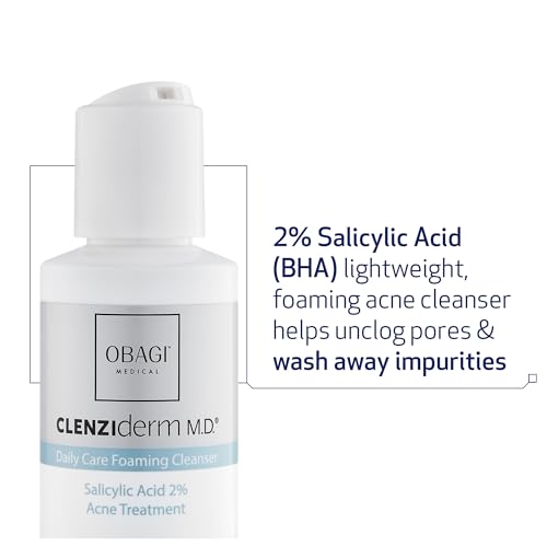 Obagi CLENZIderm M.D. Daily Care Foaming Acne Cleanser ? Acne Treatment with 2% Salicylic Acid (BHA)