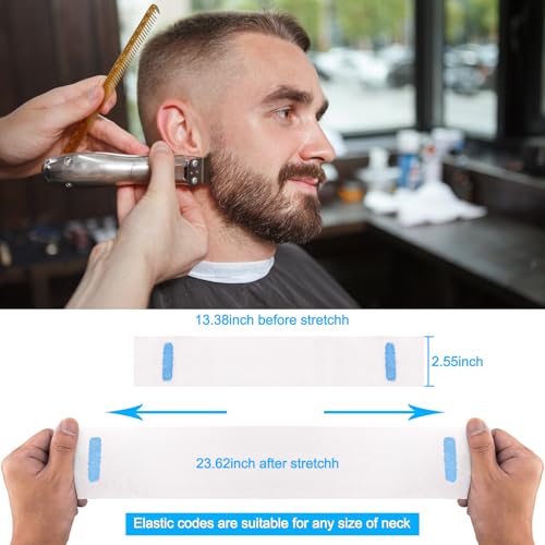NICEMOVIC 5 Rolls Disposable Barber Paper Neck Strips Barber Accessories, Professional Barber Supplies Stretchy Paper Neck Strips for Salon Haircut Styling