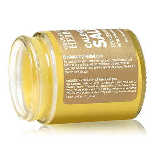 Ora's Amazing Herbal Calendula Skin Salve and Oil Set, Organic Licorice Skincare Balm, Responsibly Sourced Beeswax, 4 oz salve with 2 oz oil