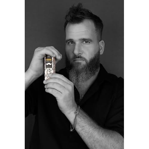 Jojoba Beard Oil for Men ? 3 Pack | 100% Pure Organic, Unscented & Soothing | Softens Coarse Beard & Mustache Hair | 1 fl oz Each (30ml) | Great for Gifting ? Split into 3 Individual Gifts