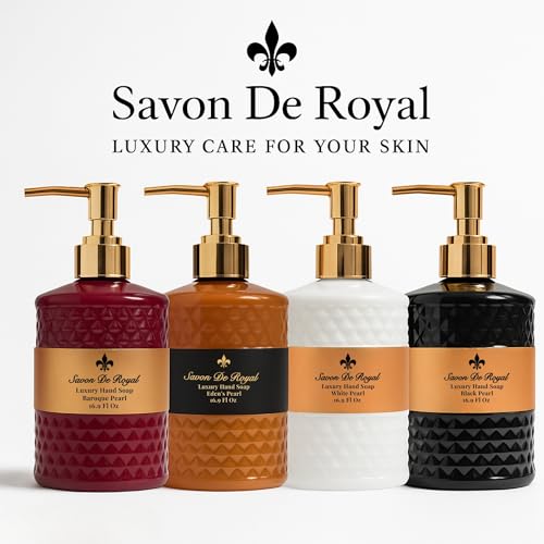 Luxury Liquid Hand Soap, Vanilla - Orange Scent, Moisturizing Vegan Kitchen & Bathroom Soap for Hand Wash, Gentle & Nourishing Formula, Refillable Bottle 16.9 Fl Oz, Black Pearl