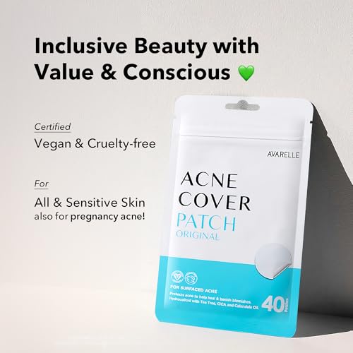 AVARELLE Nighttime Acne Relief/Essentials Duo Pimple Patch Hydrocolloid, Tea Tree, Calendula Oil, CICA (Original + PM Overnight Bundle)