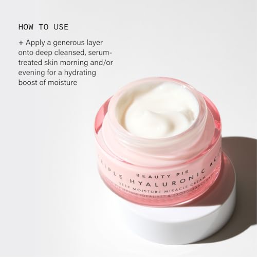 Beauty Pie Triple Hyaluronic Acid Deep Moisture Miracle Cream 50ml ? Hydrating Face Moisturizer for Plumping, Firming & Anti-Aging
