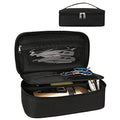 Barber Tool Bag, Hair Clipper Bag Hair Cutting Scissors Storage Bag Shaving Kits Haircut Accessories Organizer Bag Gift for Women (Black)