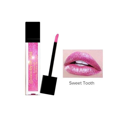 EPILYNX Vegan Glitter & Matte Liquid Lip Gloss - Moisturizing Formula for Hydration & Long Lasting Wear - Cruelty Free, Paraben Free, Gluten Free - Sweet Tooth Fuchsia Pink by Dr. Liia