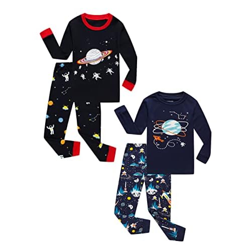 Family Feeling Striped Boys Girls 2 Piece Christmas Pajamas Set 100% Cotton Pjs