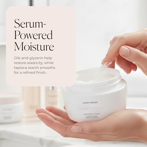 Laura Mercier Serum Body Cream, Moisturizing Serum-Infused, 48HR Hydration, Improves Skin Barrier, Soothes Dry Skin, Shea Butter and Squalane Intensely Nourishes, Bath & Body Set