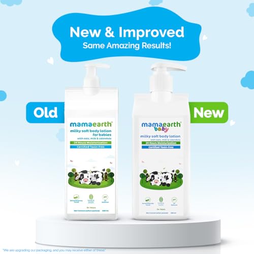 MAMAEARTH Milky Soft Body Lotion with Oats, Milk & Calendula 13.53 Fl Oz (400ml)