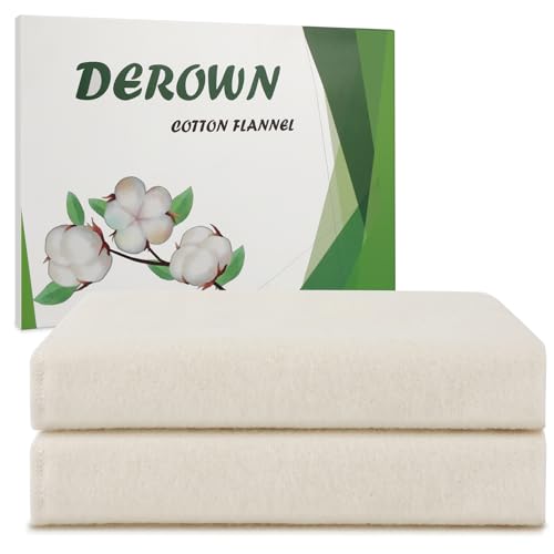 2Pcs Cotton Flannel for Castor Oil Pack, Less Mess Made of Unbleached Organic Cotton Flannel Reusable Soothing Heat Compress for Liver, Abdomen, Joints, Highly Absorbent Soft Feel Like Nightgown