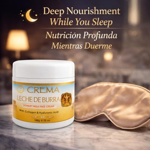 HIGH SUPREME Donkey Milk Face Cream(Leche de Burra) ? 120g With Collagen & Hyaluronic Acid ? Nourishing & Hydrating Moisturizer ? For Sensitive, Dry & Mature Skin ? Anti-Aging & Skin Renewal