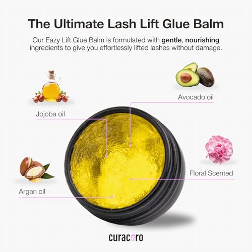 Curacoro Eazy Lash Lift Glue Balm 10g, Nourishing Lash Lift Adhesive for Eyelash Curling & Lamination | Hydrating, Long-Lasting Lash Lift Balm