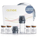 Micro Infusion System for Face Skin, Titanium Needle Cosmetic Stamp Hydra Microneedling Serum - Peptides & Hyaluronic Acid Serum for All Skin Types, 0.25mm Home Infusion Set