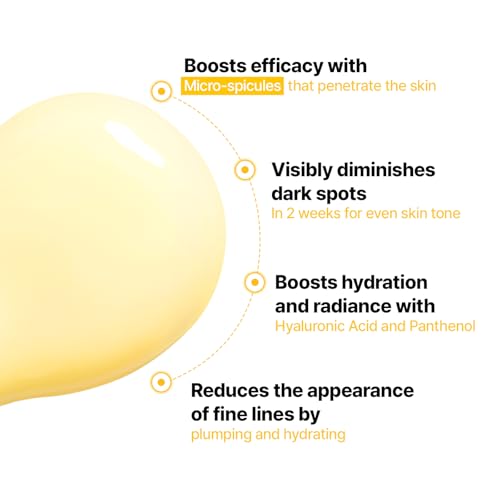 Cell Fusion C Toning C Vita Shot Ampoule, Brightening Vitamin C Serum for Face with Spicules, Zero Dark Spots & Glow Serum for Sensitive Skin, 20g / 0.7 oz.