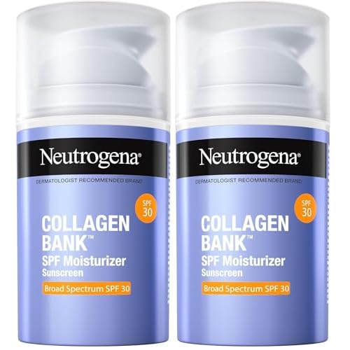 Neutrogena Collagen's Bank Face Moisturizer with SPF 30 Sunscreen, Larger Size Anti-Aging Face & Neck Collagen-Cream, Micro-Peptide, Support & Defend Skin¡¯s Natural Collagen, 2.7 fl oz, (Pack of 2)