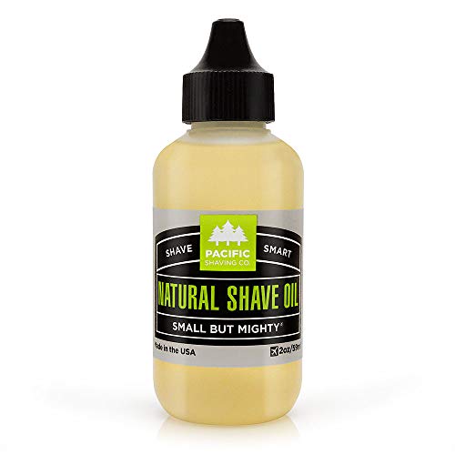 Pacific Shaving Company Natural Shaving Oil - Shaving Oil for Men & Women - Avocado, Sunflower Seed & Vitamin E Oil for Face, Legs, Arms & Full Body - Unisex Beard & Shave Care (2 Fl Oz)
