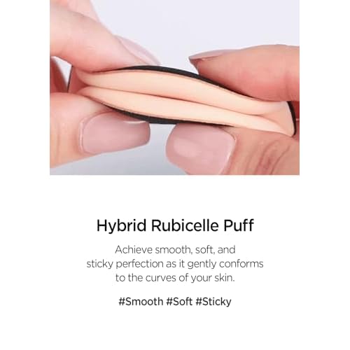 JUNG SAEM MOOL Cushion Puff | Natural Cover Puff for Smooth Fitting, Round Shape 2.1 Inch, Set (10p)