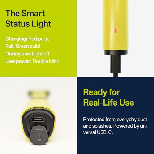 Men¡¯s Grooming Kit, Electric Shaver & Nose Hair Trimmer with LED Light, USB-C Rechargeable, IPX6 Wet/Dry Body & Groin Groomer, 6 Guide Combs 1?6mm, Body Comb, Protective Cap, Travel Bag