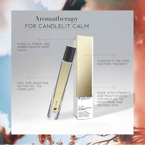 Rollerball - Flow - Vanilla, Tonka Bean & Patchouli - 100% Natural Clean Perfume, 10ml