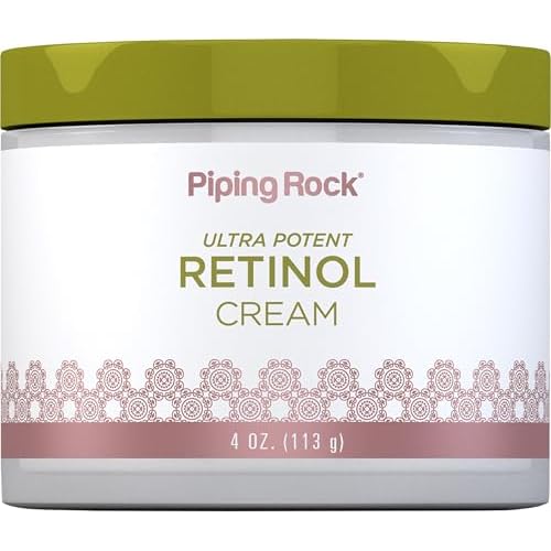 Piping Rock Retinol Cream for Face and Neck | 4 oz | Ultra Potent | Non GMO, Gluten Free