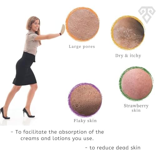 Turkish Hammam Cream Exfoliating Kesse & Body Loofah & Face Loofah, for Shower Exfoliating Mitt Body Scrubber Skin Exfoliator & Dead Skin Remover for Women & Men 3 Count (Pack of 1)