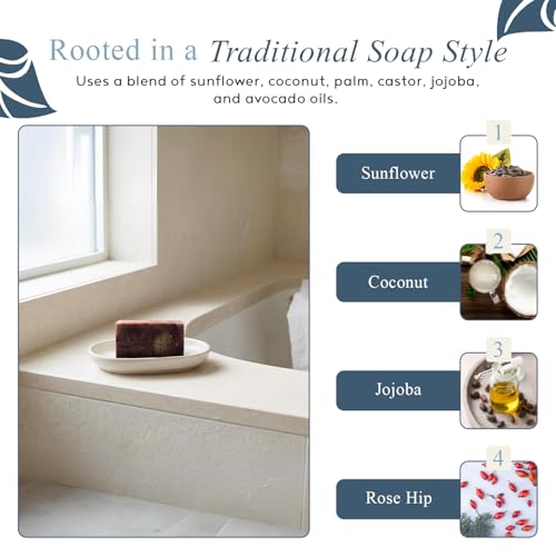 Switch2Pure Nourishing Soap Bar for Sensitive Skin with Jojoba, Avocado & Rose Hips | Clay & Herbal Infused Organic Bar Soap for Radiant Skin Full Size 4 Oz