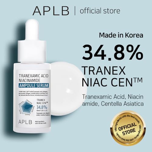 APLB Tranexamic Acid Niacinamide Ampoule Serum | TRANEX NIAC CEN¢â 34.8% 1.35 FL.OZ/Korean Skincare, Blemish care, Dark spot, Helps with skin discoloration