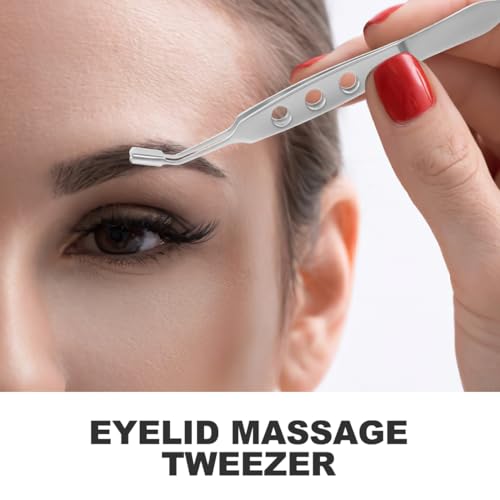 Meibomian Gland Massage Forceps Meibomian Expressor Eyelid Massage Tool Eyelid Forceps Meibomian Gland Expressor Meibomian Gland Forcep Stainless Steel Eyelid Massage Tweezers