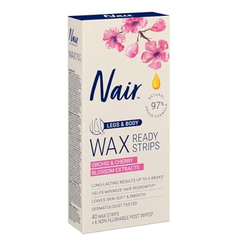 Nair Hair Remover Wax Ready-Strips 40 Count Legs/Body (3 Pack)
